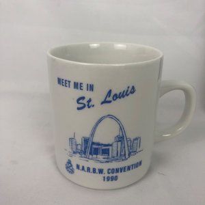 VINTAGE N.A.R.B.W. 1990 ST. LOUIS CONVENTION COFFEE MUG CUP